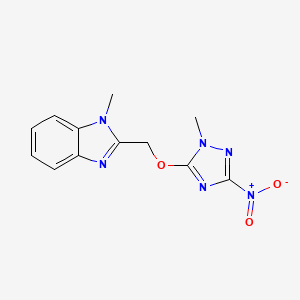 1-methyl-2-{[(1-methyl-3-nitro-1H-1,2,4-triazol-5-yl)oxy]methyl}-1H-benzimidazole