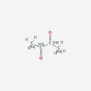 molecular formula C4H6O2 B566199 2,3-Butanedione-13C4 CAS No. 1083053-33-1