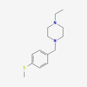 molecular formula C14H22N2S B5661991 1-ethyl-4-[4-(methylthio)benzyl]piperazine 