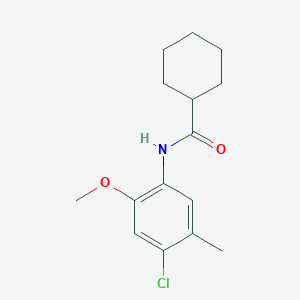 molecular formula C15H20ClNO2 B5662002 N-(4-chloro-2-methoxy-5-methylphenyl)cyclohexanecarboxamide 