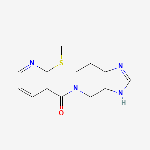 molecular formula C13H14N4OS B5662029 5-{[2-(methylthio)pyridin-3-yl]carbonyl}-4,5,6,7-tetrahydro-1H-imidazo[4,5-c]pyridine 