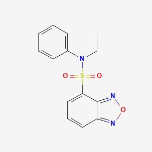 molecular formula C14H13N3O3S B5662036 N-ethyl-N-phenyl-2,1,3-benzoxadiazole-4-sulfonamide 