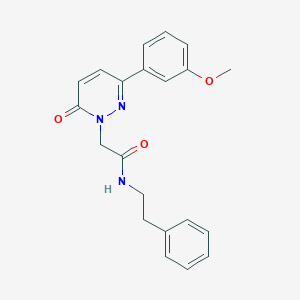molecular formula C21H21N3O3 B5662060 2-[3-(3-methoxyphenyl)-6-oxo-1(6H)-pyridazinyl]-N-(2-phenylethyl)acetamide 