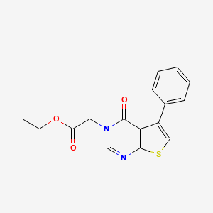 molecular formula C16H14N2O3S B5662104 ethyl (4-oxo-5-phenylthieno[2,3-d]pyrimidin-3(4H)-yl)acetate 