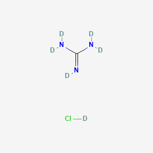 molecular formula CH6ClN3 B566211 胍-d5 重氘氯化物 CAS No. 108694-93-5