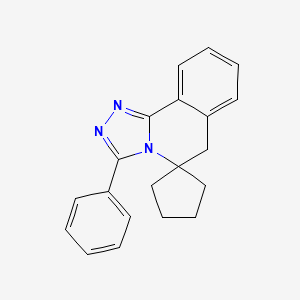 molecular formula C20H19N3 B5662142 3'-phenyl-6'H-spiro[cyclopentane-1,5'-[1,2,4]triazolo[3,4-a]isoquinoline] 