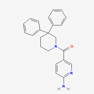 molecular formula C23H23N3O B5662157 5-[(3,3-diphenylpiperidin-1-yl)carbonyl]pyridin-2-amine 