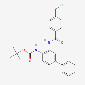 N-[3-[[4-(Chloromethyl)benzoyl]amino][1,1'-biphenyl]-4-yl]carbamic Acid tert-Butyl Ester