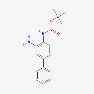 molecular formula C17H20N2O2 B566217 N-(3-Amino[1,1'-biphenyl]-4-yl)-carbamic Acid tert-Butyl Ester CAS No. 335255-33-9