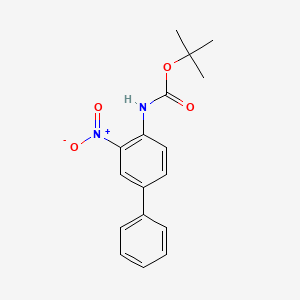 molecular formula C17H18N2O4 B566218 Tert-butyl (3-nitro-[1,1'-biphenyl]-4-yl)carbamate CAS No. 335254-77-8