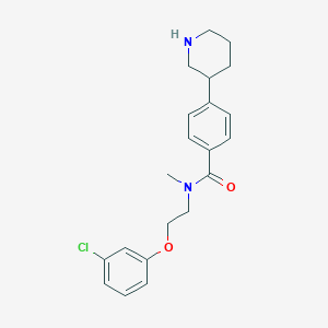 molecular formula C21H25ClN2O2 B5662193 N-[2-(3-chlorophenoxy)ethyl]-N-methyl-4-piperidin-3-ylbenzamide 