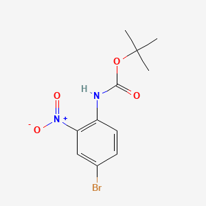 molecular formula C11H13BrN2O4 B566220 tert-Butyl (4-bromo-2-nitrophenyl)carbamate CAS No. 327046-79-7