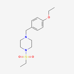 molecular formula C15H24N2O3S B5662220 1-(4-ethoxybenzyl)-4-(ethylsulfonyl)piperazine 