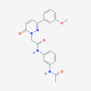 molecular formula C21H20N4O4 B5662232 N-[3-(acetylamino)phenyl]-2-[3-(3-methoxyphenyl)-6-oxo-1(6H)-pyridazinyl]acetamide 