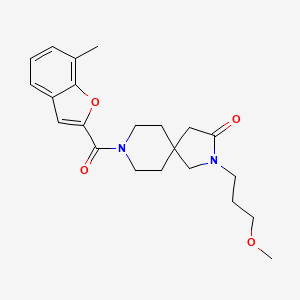 molecular formula C22H28N2O4 B5662242 2-(3-methoxypropyl)-8-[(7-methyl-1-benzofuran-2-yl)carbonyl]-2,8-diazaspiro[4.5]decan-3-one 
