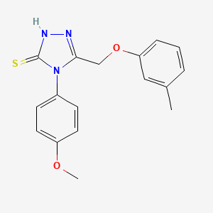 molecular formula C17H17N3O2S B5662247 4-(4-methoxyphenyl)-5-[(3-methylphenoxy)methyl]-4H-1,2,4-triazole-3-thiol CAS No. 328556-79-2