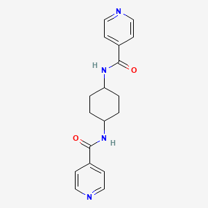 molecular formula C18H20N4O2 B5662264 N,N'-1,4-cyclohexanediyldiisonicotinamide 