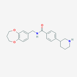molecular formula C22H26N2O3 B5662270 N-(3,4-dihydro-2H-1,5-benzodioxepin-7-ylmethyl)-4-piperidin-3-ylbenzamide 