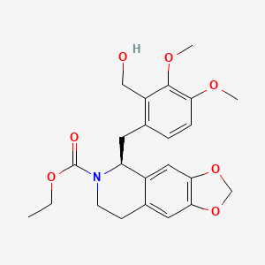 molecular formula C23H27NO7 B566228 N-Desmethyl (-)-Canadalisol N-Carboxylic Acid Ethyl Ester CAS No. 123878-18-2