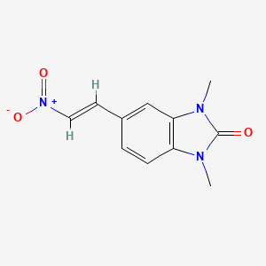 molecular formula C11H11N3O3 B5662282 1,3-dimethyl-5-(2-nitrovinyl)-1,3-dihydro-2H-benzimidazol-2-one 