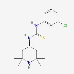 molecular formula C16H24ClN3S B5662293 N-(3-chlorophenyl)-N'-(2,2,6,6-tetramethyl-4-piperidinyl)thiourea CAS No. 6096-37-3