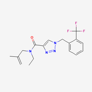 molecular formula C17H19F3N4O B5662301 N-ethyl-N-(2-methyl-2-propen-1-yl)-1-[2-(trifluoromethyl)benzyl]-1H-1,2,3-triazole-4-carboxamide 
