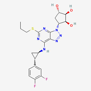 molecular formula C21H24F2N6O3S B566231 去羟乙氧替格瑞洛 CAS No. 220347-05-7