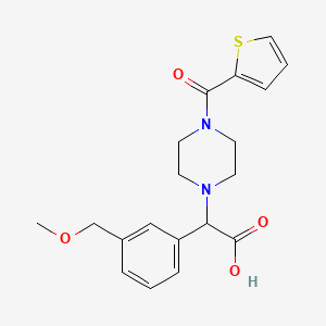 molecular formula C19H22N2O4S B5662312 [3-(methoxymethyl)phenyl][4-(2-thienylcarbonyl)piperazin-1-yl]acetic acid 