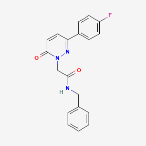 molecular formula C19H16FN3O2 B5662325 N-benzyl-2-[3-(4-fluorophenyl)-6-oxo-1(6H)-pyridazinyl]acetamide 