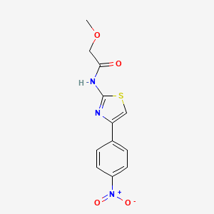 molecular formula C12H11N3O4S B5662345 2-methoxy-N-[4-(4-nitrophenyl)-1,3-thiazol-2-yl]acetamide 
