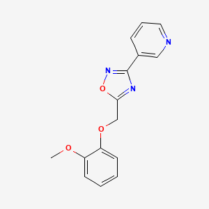 molecular formula C15H13N3O3 B5662367 3-{5-[(2-methoxyphenoxy)methyl]-1,2,4-oxadiazol-3-yl}pyridine 