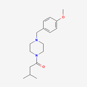 molecular formula C17H26N2O2 B5662391 1-(4-methoxybenzyl)-4-(3-methylbutanoyl)piperazine 