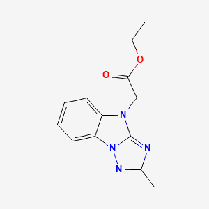 molecular formula C13H14N4O2 B5662398 ethyl (2-methyl-4H-[1,2,4]triazolo[1,5-a]benzimidazol-4-yl)acetate 