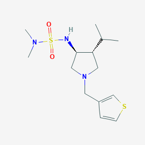 molecular formula C14H25N3O2S2 B5662408 N'-[(3S*,4R*)-4-isopropyl-1-(3-thienylmethyl)-3-pyrrolidinyl]-N,N-dimethylsulfamide 