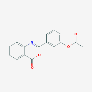 molecular formula C16H11NO4 B5662413 3-(4-oxo-4H-3,1-benzoxazin-2-yl)phenyl acetate CAS No. 5759-57-9