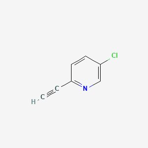 molecular formula C7H4ClN B566242 5-氯-2-乙炔基吡啶 CAS No. 1196153-33-9