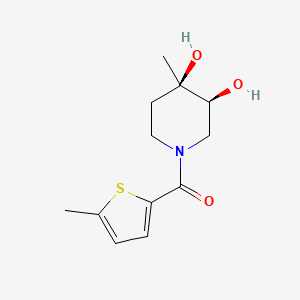 (3S*,4R*)-4-methyl-1-[(5-methyl-2-thienyl)carbonyl]piperidine-3,4-diol