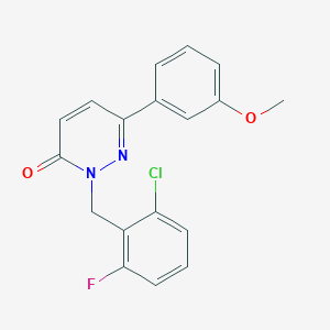 molecular formula C18H14ClFN2O2 B5662455 2-(2-chloro-6-fluorobenzyl)-6-(3-methoxyphenyl)-3(2H)-pyridazinone 