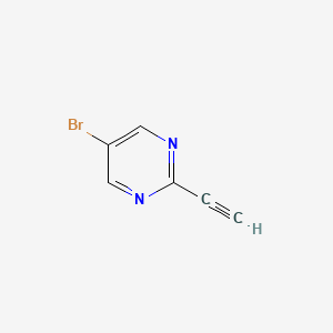 molecular formula C6H3BrN2 B566246 5-Bromo-2-ethynylpyrimidine CAS No. 1135283-08-7