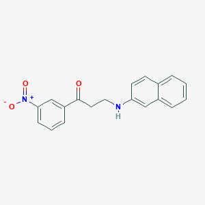 molecular formula C19H16N2O3 B5662476 3-(2-naphthylamino)-1-(3-nitrophenyl)-1-propanone 