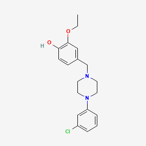 4-{[4-(3-chlorophenyl)-1-piperazinyl]methyl}-2-ethoxyphenol