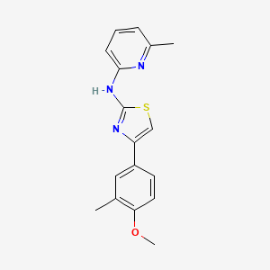 molecular formula C17H17N3OS B5662506 N-[4-(4-methoxy-3-methylphenyl)-1,3-thiazol-2-yl]-6-methyl-2-pyridinamine 
