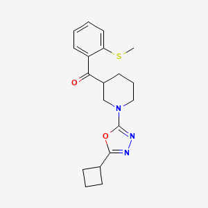 molecular formula C19H23N3O2S B5662518 [1-(5-cyclobutyl-1,3,4-oxadiazol-2-yl)piperidin-3-yl][2-(methylthio)phenyl]methanone 