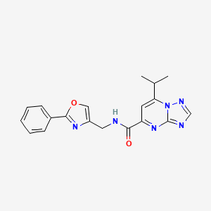 7-isopropyl-N-[(2-phenyl-1,3-oxazol-4-yl)methyl][1,2,4]triazolo[1,5-a]pyrimidine-5-carboxamide