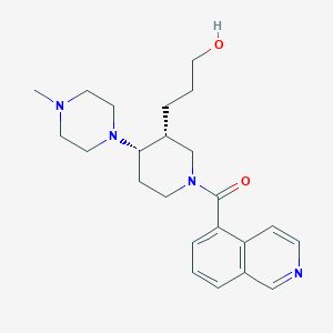 molecular formula C23H32N4O2 B5662530 3-[(3R*,4S*)-1-(isoquinolin-5-ylcarbonyl)-4-(4-methylpiperazin-1-yl)piperidin-3-yl]propan-1-ol 