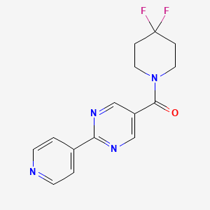 5-[(4,4-difluoro-1-piperidinyl)carbonyl]-2-(4-pyridinyl)pyrimidine