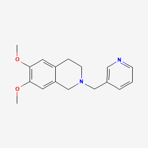 molecular formula C17H20N2O2 B5662555 6,7-dimethoxy-2-(3-pyridinylmethyl)-1,2,3,4-tetrahydroisoquinoline 