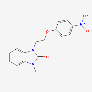 molecular formula C16H15N3O4 B5662573 1-methyl-3-[2-(4-nitrophenoxy)ethyl]-1,3-dihydro-2H-benzimidazol-2-one 