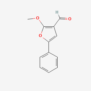 molecular formula C12H10O3 B5662586 2-methoxy-5-phenyl-3-furaldehyde 