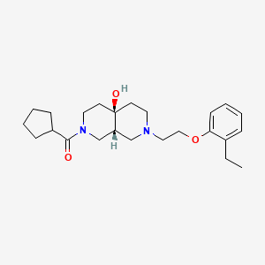 molecular formula C24H36N2O3 B5662626 (4aR*,8aR*)-2-(cyclopentylcarbonyl)-7-[2-(2-ethylphenoxy)ethyl]octahydro-2,7-naphthyridin-4a(2H)-ol 